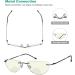 Buy Eyekeper 4-Pack Borderless Bifocal Reading Glasses | Blue Light Blocking Half-Moon Readers | 1.75x Magnification | International Shipping - Buy Online on GoSupps.com