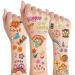 Hippie Tattoos Stickers for Kid Women  Hippie Assorted Groovy Temporary Tattoos Hippie Love and Peace Sign Waterproof Face Body Fake Tattoos Multi Patterns Hippie Party Favor Supplies 10 Sheets