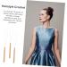 Baluue 12 Pcs Wooden Handle Wig Crochet Hair Extension Tool Pulling Hooks for Sewing Stainless Steel Khaki - Buy Online on GoSupps.com