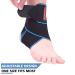 Dualeco Adjustable Ankle Support Brace - Compression Strap for Sprained Ankle, Achilles Tendon, Weak Ankles - for Men, Women, Kids - Blue (1 Pair) - Buy Online on GoSupps.com
