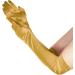 NQEUEPN Women Long Gloves Long Elbow Satin Gloves 21" Stretchy 1920s Opera Gloves Hand Care Moisturizing Gloves for Women Girls Evening Party Dance (Gold) - Buy Online on GoSupps.com