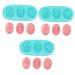 ABOOFAN 3 Pcs Halloween Skull Stencil Halloween Silicone Baking Molds Silicone Fondant Molds Chocolate Mold Halloween Baking Molds Candy Mold Silicone Mold Halloween Cake Pan Skeleton 3D