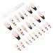 minkissy 1 Set French Coffin Nail Decorative False Nail French Nails Tips Diva Press False Nails Tips Fake French Nails Cute Fake Nails Fake Nail Ornaments Suite Tape Plastic