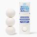 Wool Dryer Balls 3-Pack XL 100% Pure New Zealand Sheep Wool Unscented Hypoallergenic Eco-Friendly Laundry Balls (3 Pack)