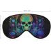 Blacklight Skull Skeleton Sleep Eye Mask & Blindfold | Elastic Strap for Women Men | Sleep Travel Nap - Buy Online on GoSupps.com