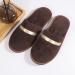 Tianmao 5 Pairs of Universal Coral Fleece Hotel Slippers - Closed Toe Spa & Travel Guest Slippers in Brown & Pink - 28.5 x 11cm - Buy Online on GoSupps.com