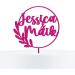 Personalized Wood Cake Topper | Custom Name Engraved Natural Birch Decoration for Weddings & Engagements - 15cm - Buy Online on GoSupps.com
