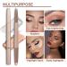 Shimmer Pearl White Cream Eyeshadow Stick and Bronze Eye Liner Pencil - 2Pcs Set | Light Gold Cream Eyeshadow Stick and White Eyeliner Pencil - Highlighter Eye Shadow Liner Crayon Duo - Pack of 1 - Buy Online on GoSupps.com