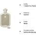 Buy Singer 2.0L Hot Water Bottle (White) - Ideal for Comfort & Pain Relief | Fast International Shipping - Buy Online on GoSupps.com