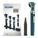 Scian Otoscope Ear Scope with Light Ear Infection Detector Pocket Ear Checker Kit with 3X Magnify lens & 8 Speculum Tips for Kids Elders Dogs Home Use (Green)