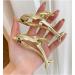 Gold Dolphin Hair Claw Clip - Large Metal Hair Jaw Clamp for Styling Thick & Thin Hair - Buy Online on GoSupps.com