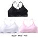 Girls Cotton Racerback Sports Bra 3 Pack - Comfortable Training Crop Tops - One Size - Buy Online on GoSupps.com