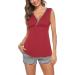 Uniexcosm Women's Maternity Pyjamas Set - Nursing Nightwear for Breastfeeding - Summer Loungewear - S Wine Red - Buy Online on GoSupps.com