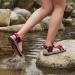 Outpro Women's Flat Trekking & Hiking Sandals - Durable Non-Slip Sports Sandals for Beach & Outdoor - EU Size 43 Red - Buy Online on GoSupps.com