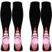 Unisex Compression Socks (2 Pairs) for Running, Sports, and Travel - Blue L/XL - Pink S-M - Buy Online on GoSupps.com