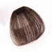 Bangs Bangs Hair Clip in Bangs Heat Resistant Thin Bangs Fringe Bangs Clip on Hairpiece One Piece in Fringe Natural Flat Air Bangs Hair Extensions for Women for Women Curved Bangs for Daily Wear (C A Dark brown
