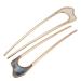 Beaupretty 2pcs U-Shape Hairpins Alloy Shell Retro Hair Chopsticks U-shaped Hair Sticks Hair Forks for Women Girls