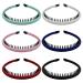 6 Pieces Teeth Comb Headband Fashion Hair Band Non-slip Hair Hoops Soft Satin Hair Hoop Hair Accessories Multi