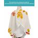 Buy White Orange Pumpkin Barber Cape - Salon Hair Cutting Cape for All Ages | Adjustable Neckline Vintage Autumn Sunflower Design - 55x63 Inch - Buy Online on GoSupps.com