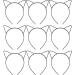 Frcolor 10 Pieces Cat Ears Headband Hairband Ears Headband Party Cat Costume Jewelry (Black)