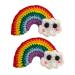 minkissy 1 Pair Rainbow Barrettes Cotton Rainbow Pendant Candy Color Hair Clip Hair Bang Clip Snap Side Clamp Little Girl Hair Clips Girl Hair Accessory Accessories Child Temperament Alloy