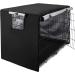 Medibot Double Door Waterproof Dog Crate Cover - 36 inch Black | Indoor/Outdoor Kennel Cover with Air Vent Window for Wire Crates - Buy Online on GoSupps.com