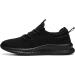FUJEAK Men's Breathable Running Shoes - Casual Athletic Sneakers for Gym & Sports | Lightweight Slip On Tennis Shoes in Black - Size 11 - Buy Online on GoSupps.com