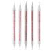 5pcs Nail Art Brush Drill Pen Dot Flower Needle Wave Pens Reusable Professional Nail Designer