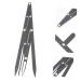 Didiseaon Eyebrow Scale Brow Mapping Ruler Adjustable Eyebrow Ruler Balance Measuring Ruler Second Generation 16X4.5X0.6CM Black - Buy Online on GoSupps.com