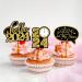 Dtzzou 24 Pack Black Gold 2024 Happy New Year Cupcake Toppers 12 Types Muffin Cake Toppers for New Years Eva Party Favor Supplies - Buy Online on GoSupps.com