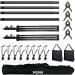 MsMk 6.5ft x 10ft Photo Video Studio Backdrop Stand Kit - Adjustable Muslin Background Support System with Clips, Sand Bag, Carry Bag - Perfect for Photography Studio - Buy Online on GoSupps.com