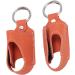 Asthma Inhaler Holder Inhaler Case Inhaler Carrying Holder Clasp Closure Safety Carabiner Clip 2pcs Portable PU Leather Inhaler Protective Holder (Orange) - Buy Online on GoSupps.com
