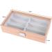 Wooden Glasses Holder Stand 6/8 Grid Velvet Organizer | Sunglasses Display Case with Cover | Decorative Gift for Eyewear - Buy Online on GoSupps.com