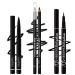 ETEDES 3 Different Precision Liquid Eyeliners Long lasting Waterproof Smudge Proof  3-in-1  Eyeliner *3 Black -0325021