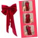 FRCOLOR Satin Ribbon Hairpin Bow Hair Clips Hair Clips for Makeup Barrettes for Thick Hair Ribbon for Hair Satin Hair Ties Hair Barrettes Hair Ribbons Miss Halloween Accessories Red Fabric - Buy Online on GoSupps.com