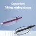 Folding Reading Glasses with Keychain - Portable Anti-Blue Light for Men & Women | Ideal for Middle-Aged & Elderly - 4.3x1.0x1.7in Black - Buy Online on GoSupps.com