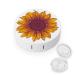 Sunflower Cute Contact Lens Case Travel Portable Round Contact Storage Box Kit with Mirror for Daily Outdoor