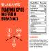 Lakanto Sugar Free Pumpkin Spice Muffin & Bread Mix | Monk Fruit Sweetened, Keto & Gluten-Free | 2g Net Carbs, Dairy-Free | Makes 12 Muffins - Buy Online on GoSupps.com