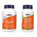 NOW Supplements L-Arginine 1000mg Tablets (120 Count) + Pygeum and Saw Palmetto Softgels (60 Count)