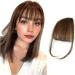 Bangs Hair Clip Real Human Hair Bangs Natural Bang Hair Clip In Bangs Fringe With Temples Hairpiece for Women Clip on Air Bang 4.5in Bangs Clip in Hair(Color:Black Brown) - Buy Online on GoSupps.com