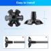 YF 6-Prong Self-Standing Rubber Cane Tip 19mm - Non-Slip Heavy Duty Cane Foot Replacement - Black - Buy Online on GoSupps.com