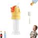 Reusable Children Beverage Water Bottle Straw Lid Water Bottle with Straw Lid Spill Proof Water Bottle Straw Cap Bottle Cap Spout Adapter with Straw No Spill Silicone Water Bottle (Orange *1)
