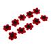 SHINEOFI 10pcs Diy Accessories Hair Barrettes Sewing Crochet Flowers Diy Headdress Supplies Petals Patch Claret 4X4X1.5CM
