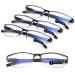 Teraise reading glasses men anti blue reading glasses Light fashion comfortable reading glasses women/reading aid robust computer reading glasses with blue light filter including feather hinge 5.0x black