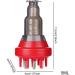Root Comb Applicator Bottle | Root Applicator Bottle for Hair | IPX7 Waterproof Root Liquid Guide Rolling Ball Applicator Scalp Massager for Hair Growth Care Holdes red - Buy Online on GoSupps.com