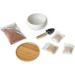 Pfotolymp Cat Grass Bowl Set - Ceramic Bowl Bamboo Coating Coconut Seeds & Tools for Healthy Cat Greens | International Shipping - Buy Online on GoSupps.com