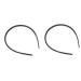 Mytoptrendz Set of 2 Black Thin Slim Narrow Plastic Alice Band Hair Band Headband Hair Accessory
