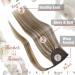 Easyouth 16-Inch Real Hair Clip-in Braid Extensions - Ash Brown & Platinum Blonde Highlights 80g #8P60 | Premium Quality Ponytail Hairpieces - Buy Online on GoSupps.com