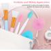 Buy WLLHYF 6-Piece Face Lip Mask Applicator Set | Silicone Brush for Exfoliating Cleansing & Removing Blackheads | Perfect Skin Care Tool for Women & Girls - International Shipping - Buy Online on GoSupps.com