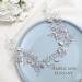 Unicra Bride Wedding Hair Vine Pink Rhinestone Flower Hair Accessories Silver Crystal Bridal Headband Headpiece for Women and Girls - Buy Online on GoSupps.com